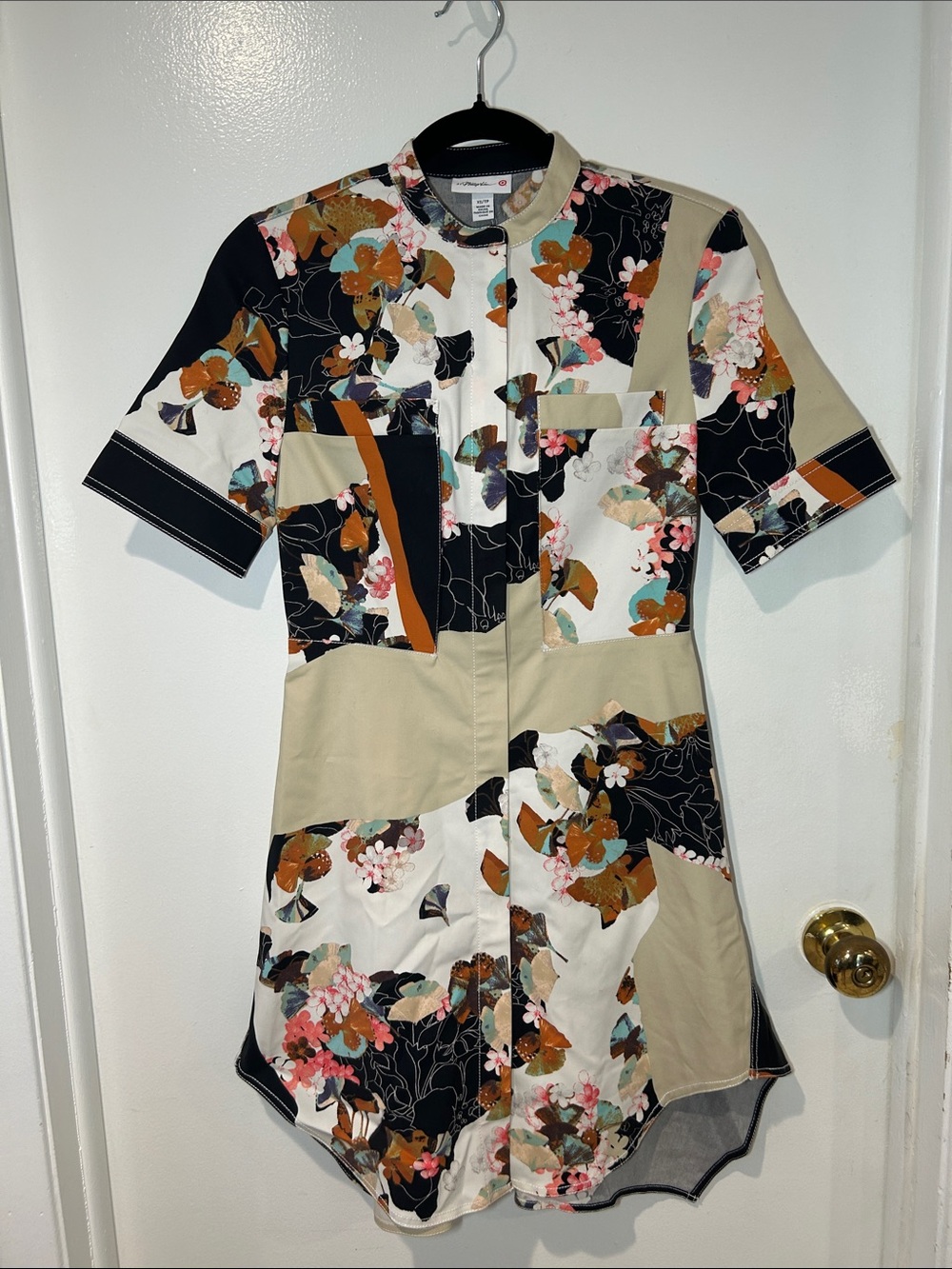 NEW 3.1 Phillip Lim Floral Patchwork Multi-Color Midi Dress size XS
